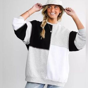 The Buckle "Fitz + Eddi" Color Block Pullover - One Size Quilt Modern Minimalist